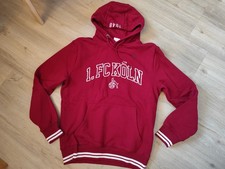 1.FC Köln Retro Sweatshirt Hoodie L Rot Ringelbündchen Känguru Tasche Kapuze BW