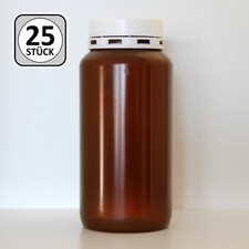 25x Kunststoffdose / Behälter mit Deckel + Schraubverschluss, braun-weiß | 300ml