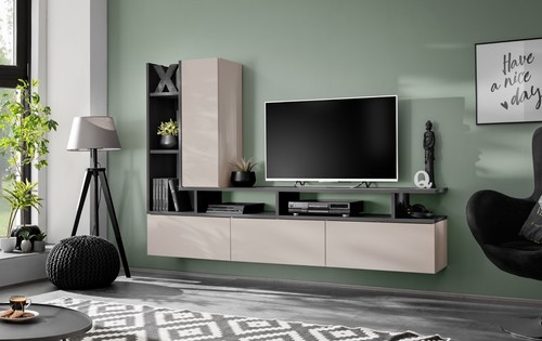 Anbauwand wohnwand schrankwand - wohnwand,