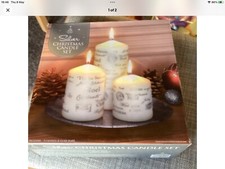 3er Set Silber Stumpenkerzen