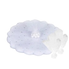 70 Stück Tüllkreise Rund Weiß Feenschleier Weißer Tüll Organza Runde Schleier...