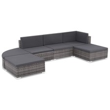Gartensofa 16-tlg Rattan Sofa