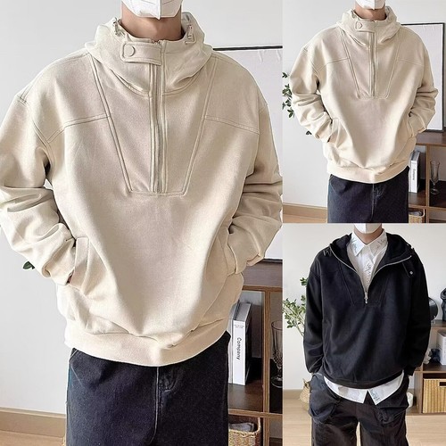 Herren retro hoodie stehkragen - retro,