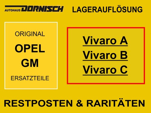 Lagerauflösung original opel - lagerauflÖsung:,