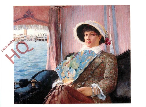 Venedig elegante dame mit - venedig,,