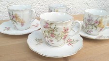 C.T.  Altwasser   antikes, zartes Porzellan  4 Tassen mit Untertassen  f. 140 ml