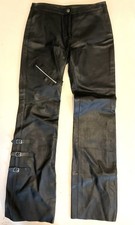 Schwarze Lederhose mit