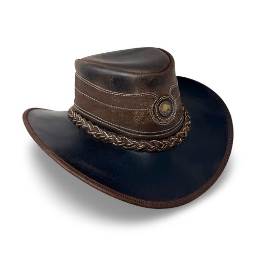 Lederhut westernhut cowboyhut - lederhut,