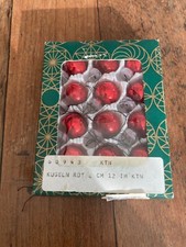 12 rote Vintage Mini Glas