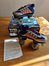 Disco Roller, Größe 36, Silber / Blau, Rollschuhe, Roller Blades, Rollerskates