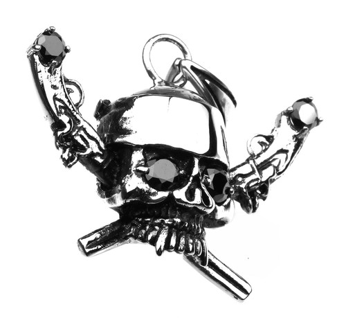 Edelstahl anhänger totenkopf - edelstahl,