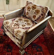 Antiker Chippendale Sessel Wiener Geflecht Herrenzimmer Original 1930er Jahre