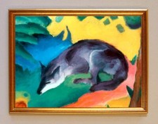 Blauschwarzer Fuchs Franz Marc Blauer Reiter 37 Gerahmt