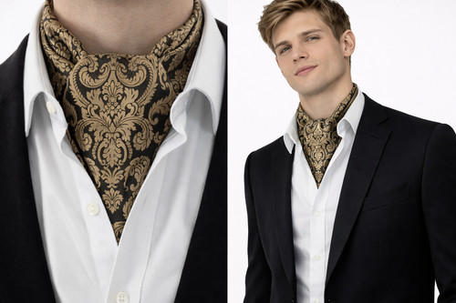 Vintage gold ascot - gold, luxus