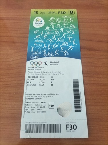 Used ticket olympic 08 - ticket,