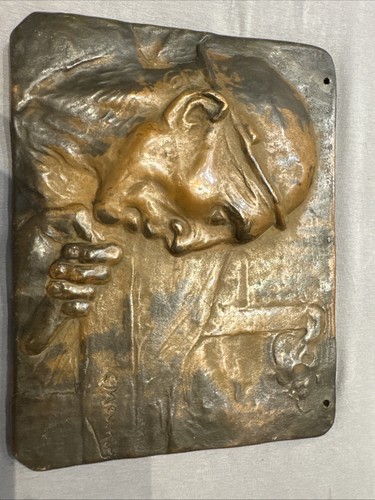 Meunier bronze relief - meunier,