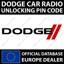 DODGE RADIO PIN CODE CALIBER CHALLENGER CHARGER DURANGO GRAND CARAVAN JOURNEY