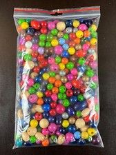 Holzperlen/kugeln bunt Mix 1