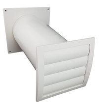 Mauerkasten Ø150 Teleskoprohr Dunstabzug Lamellenverschluss Abluftklappe