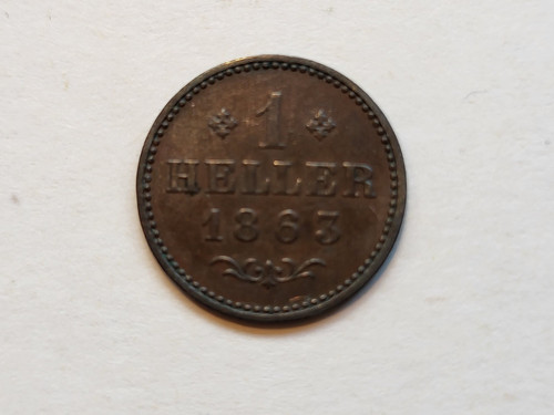 Pfennig 1863 scheidemünze - pfennig,