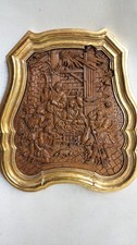 Orig. Holzrelief, geschnitzt, Lindenholz, Geburt Christi, süddt, 18.Jh.