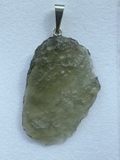 Natürlicher Moldavit Chime Effekt Anhänger 2,31g. Exklusiver Struktur Loc Vrabce