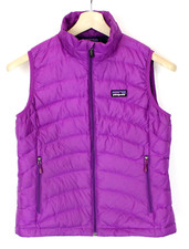 PATAGONIA Weste Damen Klein Voller Reißverschluss Gepolstert Mit Taschen Lila