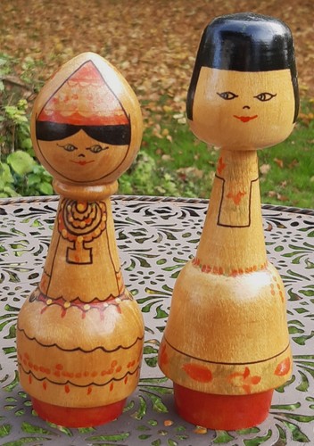Holz puppe figur paar - puppe, russland