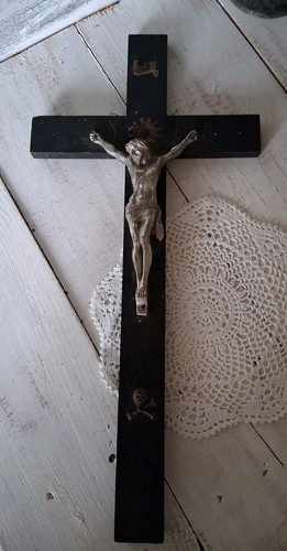 Vintage wandkreuz kruzifix mit - kruzifix,