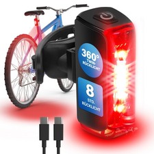 Akku Rücklicht Fahrrad FISCHER TWIN 2.0, 360° Bodenbeleuchtung und Bremslicht