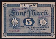 Zella St. Blasii Mehlis: 5 Mark 1.11.1918 bis 1.3.1919 (Ge 575.03)