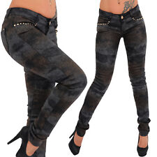 Hose Jeans Damen Gold Knopf