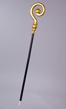 Bischofsstab schwarz gold aus