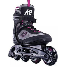 K2 Inline Skates Exo 6.0, Damen, Größe 37 Farbe Silber/Pink
