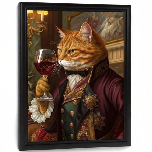 Ginger cat aristocrat wandbild - cat,