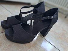 Damenschuhe Mit Absatz Schwarz Glitzernd Von Catwalk In Gr.41