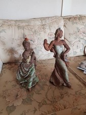 Keramik Skulptur Mädchen, Tänzerin der Karlsruher Majolika