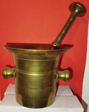 Messing Mörser  groß - alt -