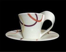Kaffeetasse mit Unterteller  Villeroy & Boch New Wave Ethno sehr guter Zustand