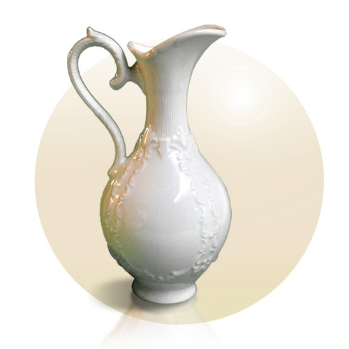 Deko vase weiss barock - vase,