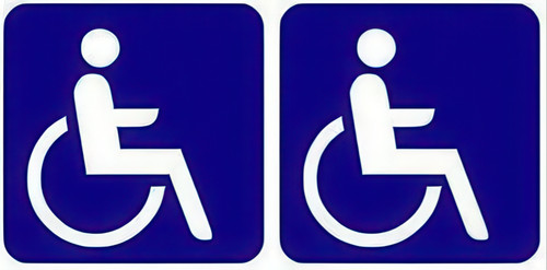 Rollstuhlfahrer aufkleber - rollstuhlfahrer, 2x
