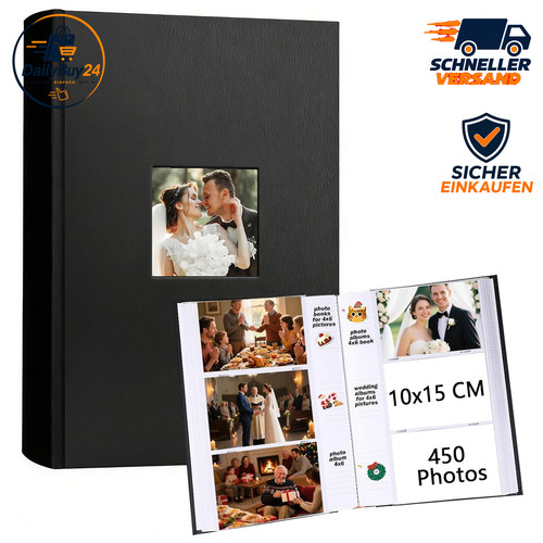 Fotoalbum 10x15 schwarz - 10x15, cm