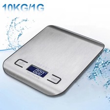 Küchenwaage digital Edelstahl LCD Anzeige 1g-10kg Messung elektronische Waage DE