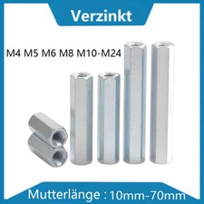 Langmuttern Gewindemuffen Niro