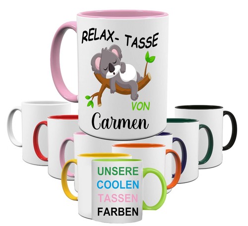Relax tasse mit namen - relax,