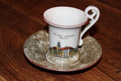 Porzellan tasse andenken geyer - tasse,