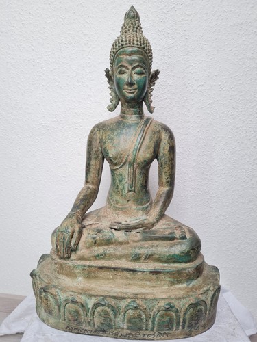 Alte buddha bronze statuette - bronze,