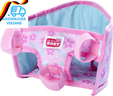 Simba 105560018 - New Born Baby Fahrradsitz Mit Gurt, Puppenzubehör, Textilsitz,