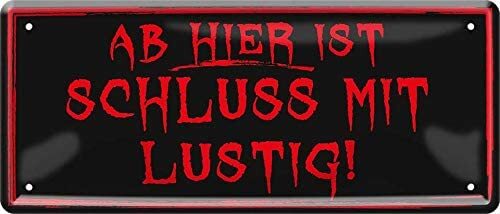 Blechschild hier ist - hier,