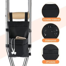 Krücken Zubehör Tasche Aufbewahrungstasche Unterarmkrücke Getränkehalter Tasche